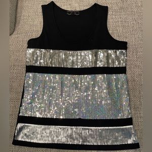 Black and Silver Sequin Shirt